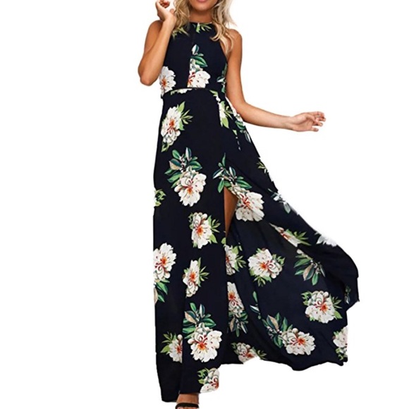 ZORA Black Floral Maxi Dress - Picture 3 of 6